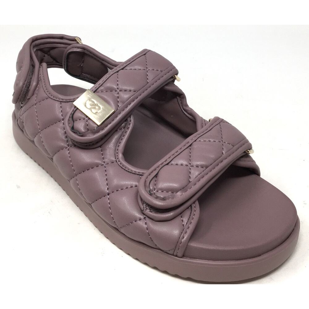Calia by Carrie Underwood Women's Sz 6 Hazy Plum Quilted Puffer Chunky Sandals